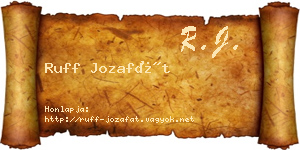 Ruff Jozafát névjegykártya
